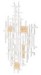 A & B Home Gold/White Medium Wall Decor-1