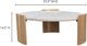 Moe's Home Collection Dala White Coffee Table with Oak Base -3