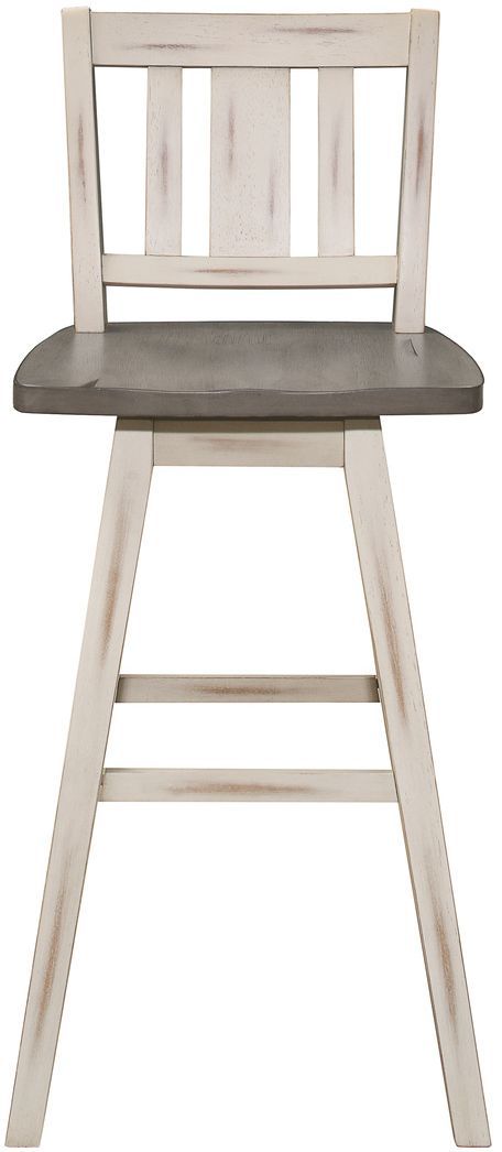 Mazin Furniture Amsonia Distressed Gray/White Swivel Counter Chair-2