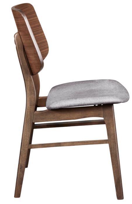 New Classic® Home Furnishings Oscar Dark Gray/Walnut Dining Side Chair-3