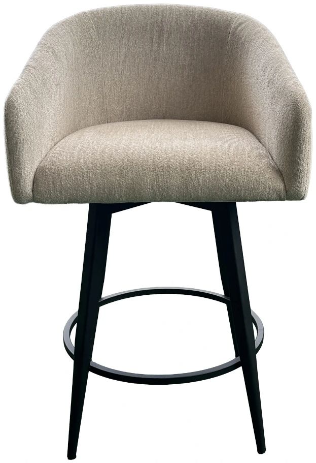 Intercon Champagne Metal Base Barstool with Barrel Seat-1
