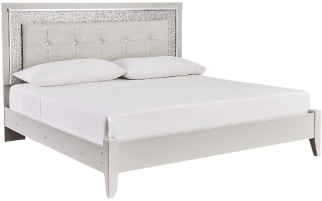Signature Design by Ashley® Zyniden Silver Queen Upholstered Panel Bed