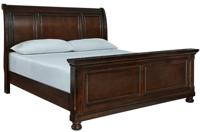 Millennium® by Ashley® Porter Rustic Brown King Sleigh Bed-0