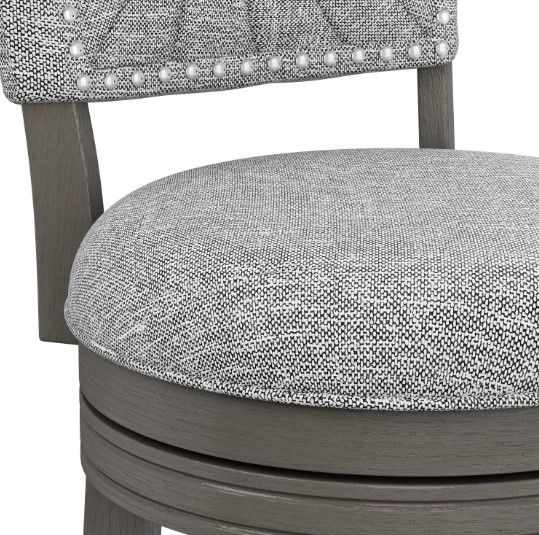 HH2 Home Santa Clara II Antique Gray/Ash Gray Swivel Counter Stool-6