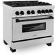 ZLINE Autograph Edition 36" Satin Stainless Steel Pro Style Dual Fuel Range-1