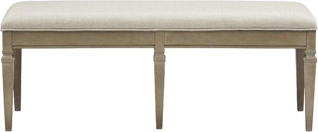 Magnussen Home® Lancaster Dovetail Gray Bench with Upholstered Seat-1