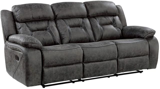 Homelegance® Madrona Hill Gray Manual Reclining Sofa-0