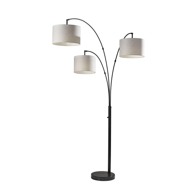 Adesso® Bowery Black 3-Arm Arc Lamp-0