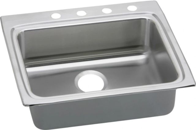 Elkay Lustertone® Classic Lustrous Satin 25" x 22" x 6" 2-Hole Single Bowl Drop-In ADA Sink with Quick-Clip-0