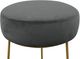 TOV Furniture by TOV Slashed Grey Nina Velvet Stool-1
