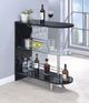 Coaster® Adolfo Glossy Black/Clear 3-Tier Bar Table-4