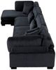 Homelegance® Traverse 4-Piece Black Modular Sectional with Reversible Chaise-4