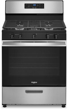 Whirlpool® 30" Stainless Steel Freestanding Gas Range