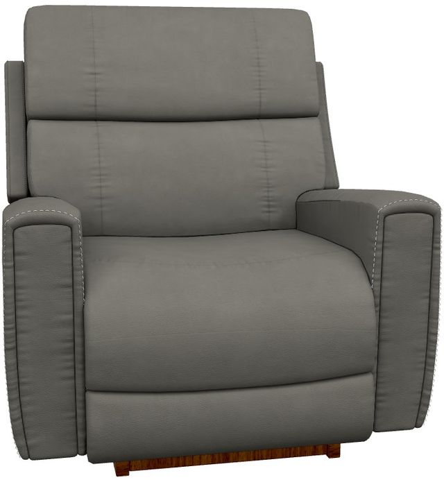La-Z-Boy® Apollo Blue Gray Leather Power Rocking Recliner with Headrest-0