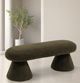 Meridian Furniture Drum Green Faux Shearling Teddy Fabric Upholstered Bench-4