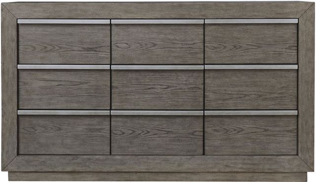 Benchcraft® Anibecca Weathered Gray Dresser and Mirror-1