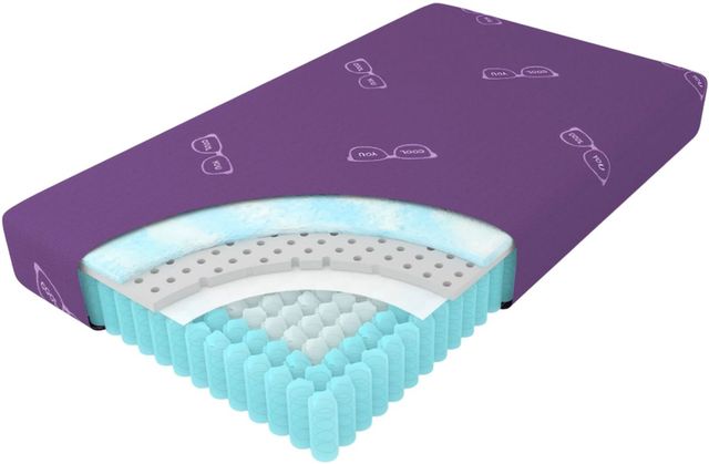 Rize Home 7.5" Hybrid Firm Smooth Top Full Youth Purple Mattress in a Box-1