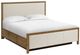 Whittier Wood® Furniture Bailey Nutmeg King Upholstered Storage Panel Bed-0
