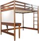 Elements International Malibu Walnut Youth Full Loft Bed-0