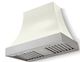 La Cornue CornuFé Cascade 44" Pure White Wall Mounted Range Hood with Satin Chrome Trim-0