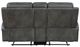 Coaster® Raelynn Gray Manual Reclining Loveseat with Console-4