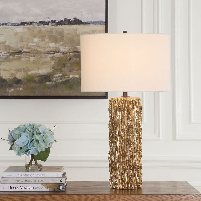 Uttermost® Echo Antiqued Metallic Gold Lamp-1