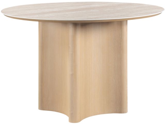 Meridian Furniture Corvina Travertine Dining Table with Natural Base-0