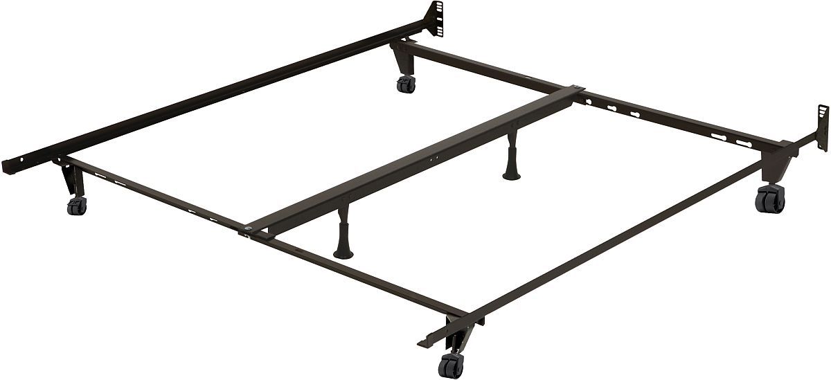 Base de lit double supérieure avec patins de Beaudoin Fortis - Noir