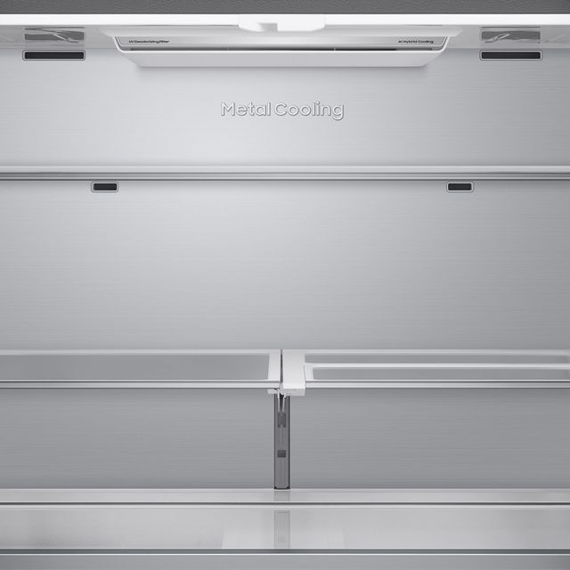 Samsung Bespoke 36" 23.5 Cu. Ft. Stainless Steel Counter Depth French Door Refrigerator with AI Hybrid Cooling™ and Beverage Center™-3