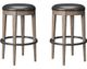 Emerald Home Benton 2-Piece Pecan Brown Backless Bar Stools-0