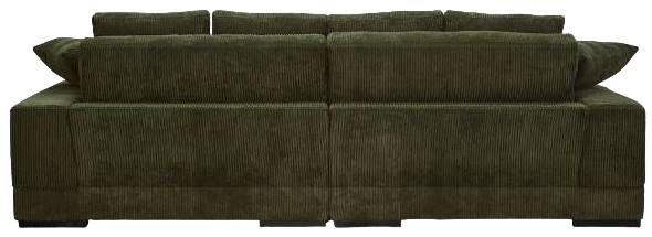 Moe's Home Collection Plunge 2-Piece Dark Green L-Shaped Sectional and Reversible Chaise-3