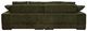 Moe's Home Collection Plunge 2-Piece Dark Green L-Shaped Sectional and Reversible Chaise-3