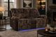 Global Furniture USA U6028 Brown Manual Reclining Loveseat with Console-1