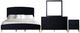 New Classic® Home Furnishings Kailani 4-Piece Black King Panel Bedroom Set-0