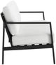 Linon Alora White/Black Aluminum/Fabric Outdoor Loveseat-3