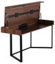 Transformer Table Transformer Royal Walnut Table to Desk with Black Base-1