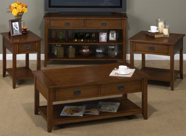 Jofran Inc. Mission Oak Console Sofa Table-1
