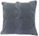 A & B Home Gray Cable Knit Throw Pillow-0
