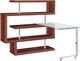 ACME Furniture Buck II Chrome/Walnut High Gloss Writing Desk-0