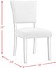 Elements International Bette 7-Piece White Upholstered Dining Set-2