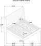 Coaster® Leslie Beige California King Upholstered Platform Panel Bed-3