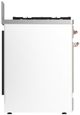 Ilve® Majestic III 30" White Pro Style Dual Fuel Natural Gas Range with 5 Black Brass Burners and Copper Trim-3
