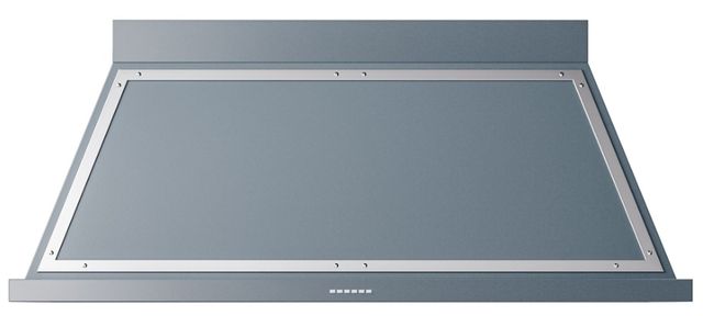 Ilve® Nostalgie II Noblesse 60'' Blue Gray Wall Mounted Range Hood with Chrome Trim-0