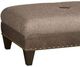 King Hickory Customizable Capitol Leather and Fabric Rectangular Medium Ottoman-1