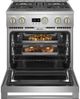 Monogram® Statement Collection 30" Stainless Steel Pro Style Dual Fuel Range-1