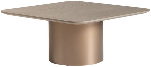 Michael Amini® Canberra 2-Piece Light Ash Tall Cocktail Table Set with Antique Gold Base-0