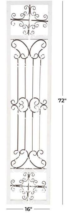 Deco Marche Scroll Ornamental Cream Wall Art Panel-3