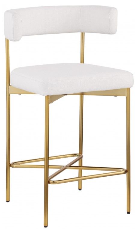 Meridian Furniture Rivage Cream/Yellow Counter Stool-0