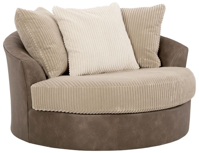 Signature Design by Ashley® Keskin Sand Oversized Swivel Chair-0