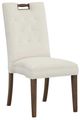 Fairfield® Customizable Entree Dining Pull Tall Back Armless Stack Chair with Tobacco Legs and Buttons-0